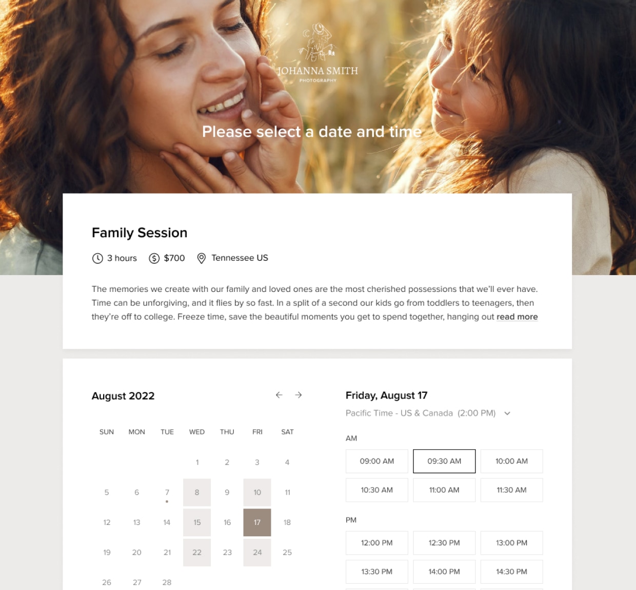 Booking & Scheduling